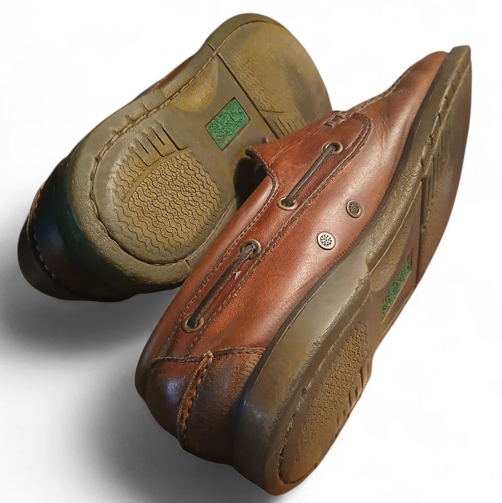 L.L. Bean Men's Size 10 Classic Brown Leather Boat Shoes